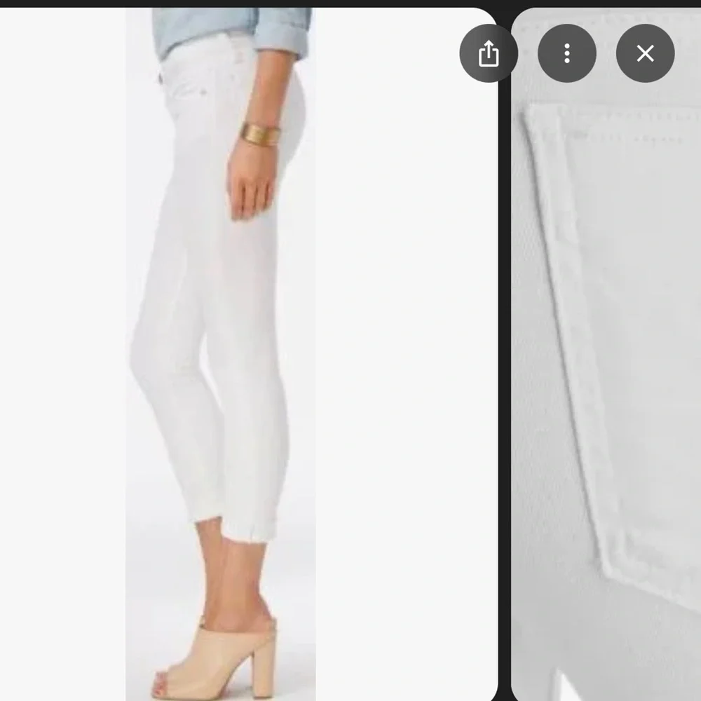 Hudson Jeans Tally Crop white jeans rolled cuffs‎ skinny Sz 26